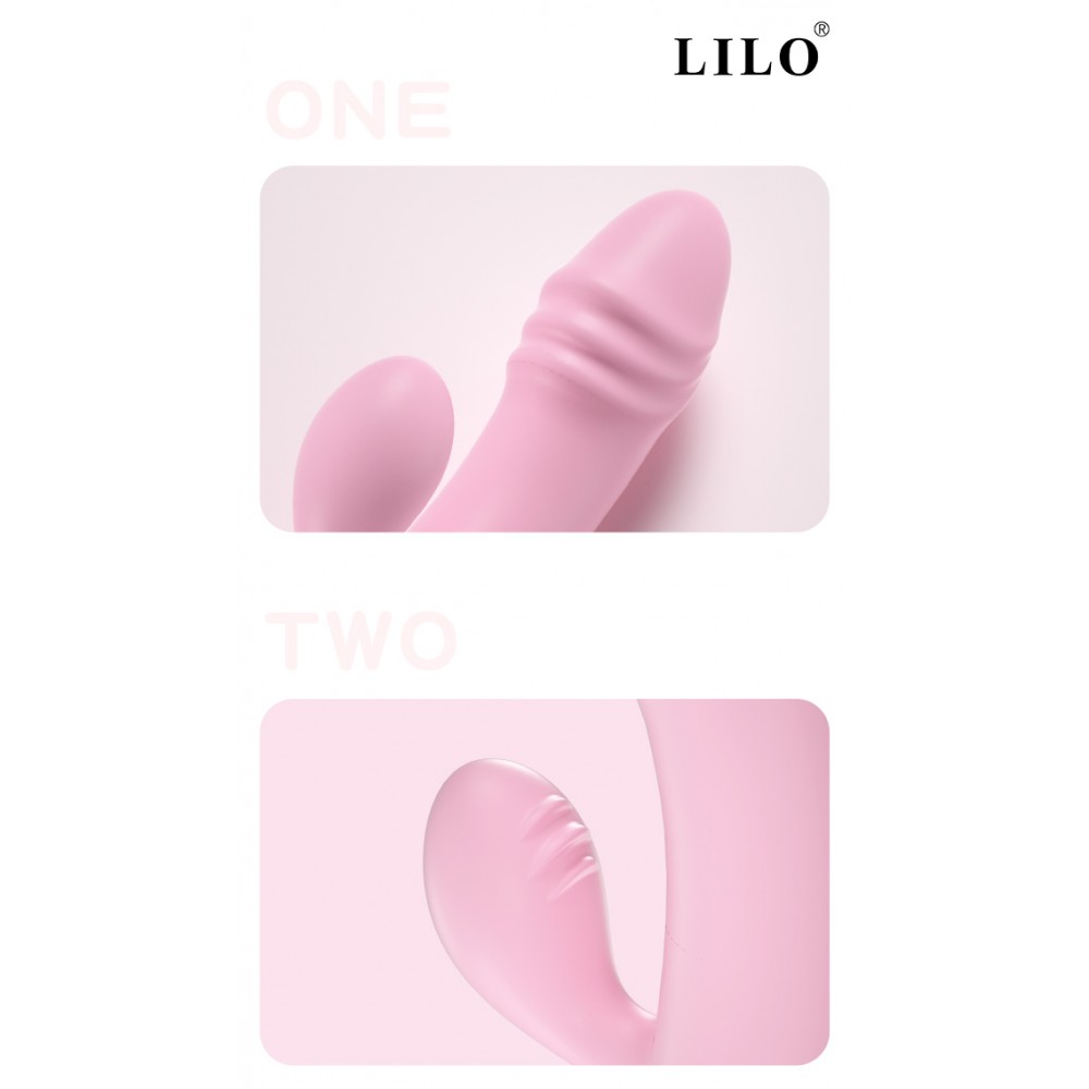 Vibrador com Estimulador de Clitóris e Ponto G 19x3,5CM LILO - Imagem 4