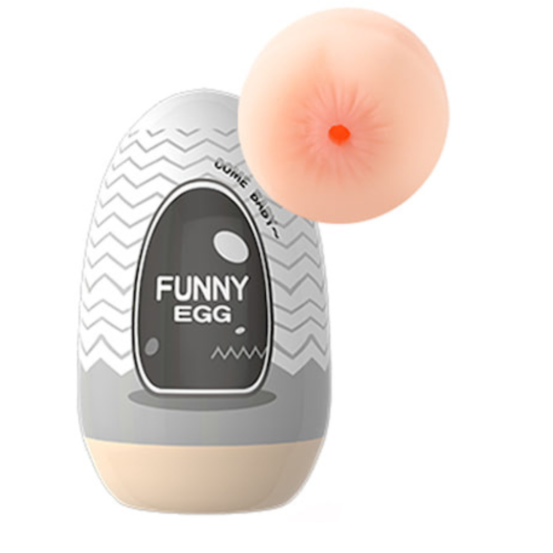 Masturbador Masculino FUNNY EGG Cyberskin - Silver - LILO