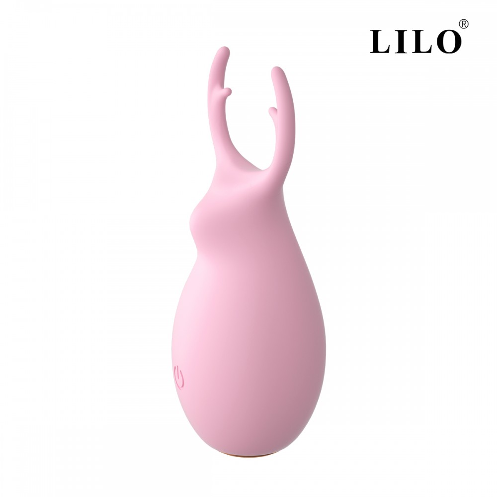 Vibrador Aveludado Com Chifre Estimulador de Seio e Clitóris - Imagem 3