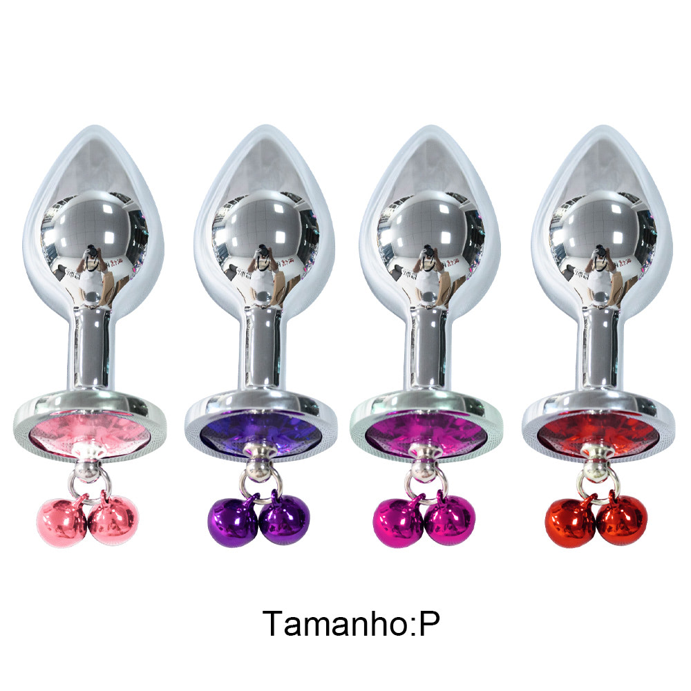 Plug Anal de Aço Com Sino - Tamanho P - Sex shop - Imagem 2