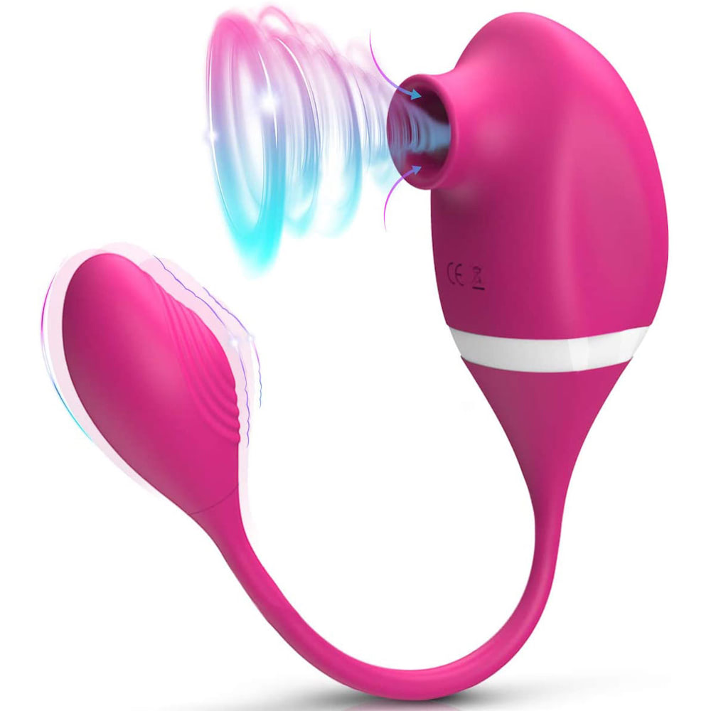 Vibrador Ponta Dupla Bullet e Sugador Estimulador Clitoriano - Imagem 2