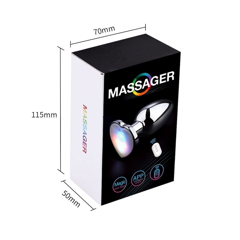Plug anal de luxo em metal com LED - Tamanho P - Imagem 7