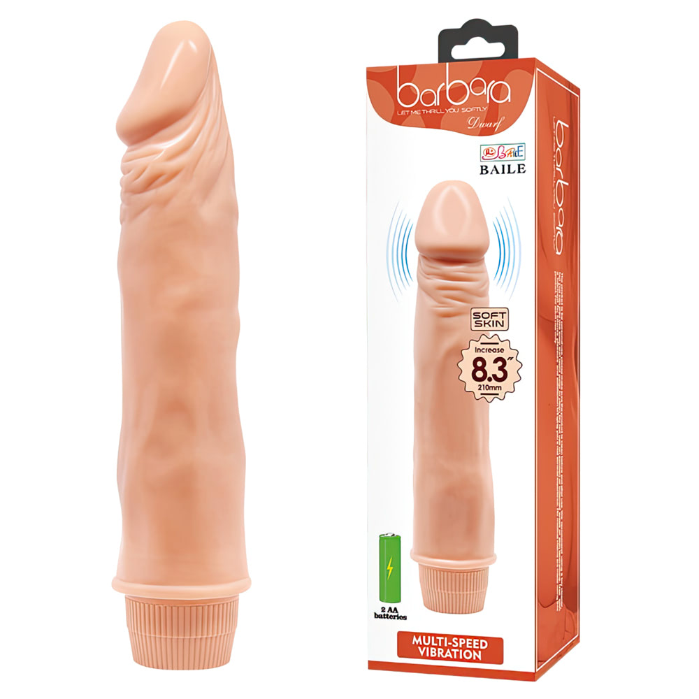 Dildo Realístico com Vibrador em Silicone 21,5 x 4,0 cm