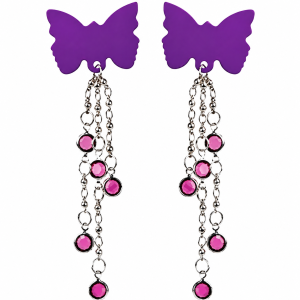 Kit com 2 piercings BODY CHARMS BUTTERFLY CALIFORNIA EXOTIC
