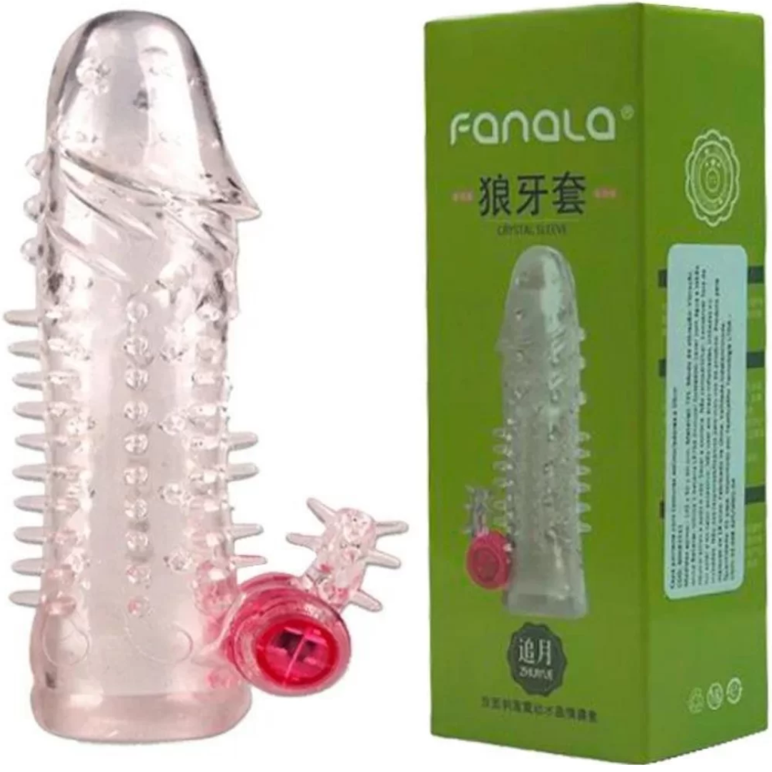 Capa peniana com Vibro e Cerdas Massageadoreas Estimuladoras