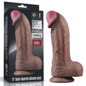 Pênis Dupla Densidade 28x7,4cm Dual Layered Marrom LOVETOY