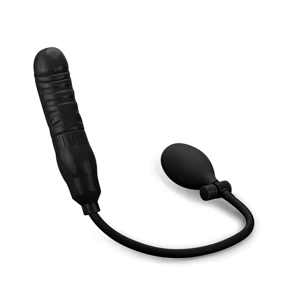 Pênis Silicone Inflável Preto com Válvula - PUMPN PLAY DONG - Imagem 4