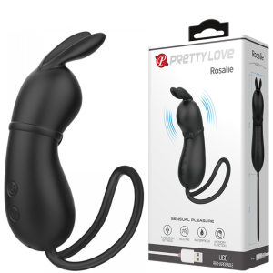 Vibrador Coelho Recarregável Com estimuladores - Rosalie