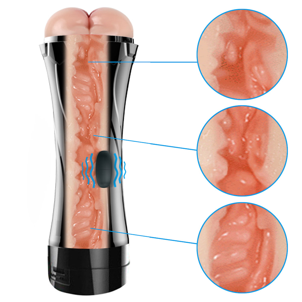 Masturbador masculino Anus Com formato de lanterna Cyberskin - Imagem 8