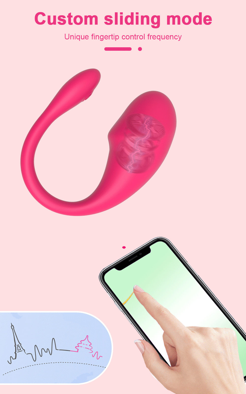 Vibrador Ponto G e Clitóris Controle por Aplicativo - Abel - Imagem 5
