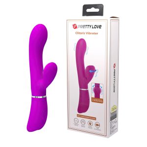 Vibrador Duplo de Ponto G e Clitoris Aveludado - Pretty Love