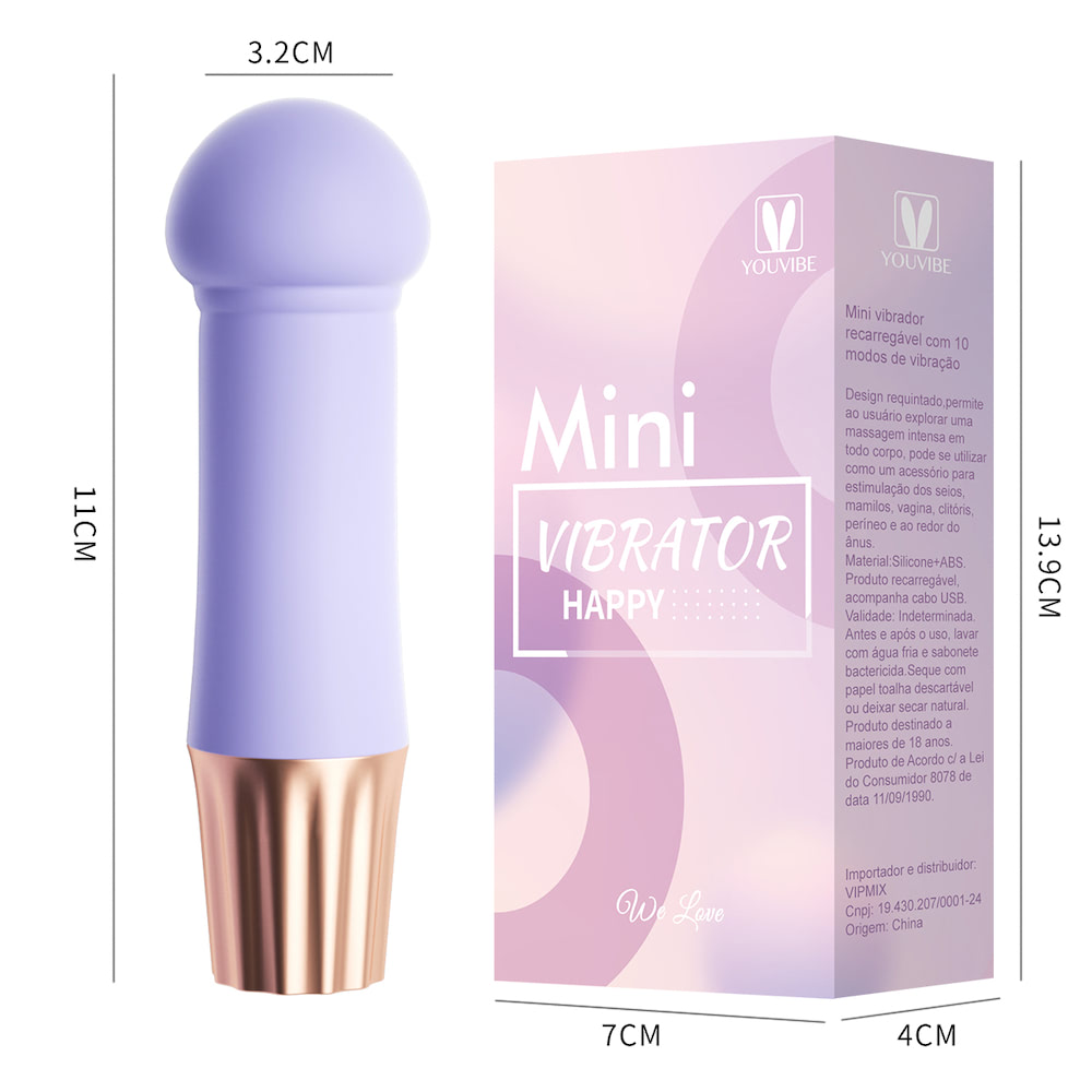 Vibrador Onda Happy Recarregável com 10 modos de vibração - Imagem 2