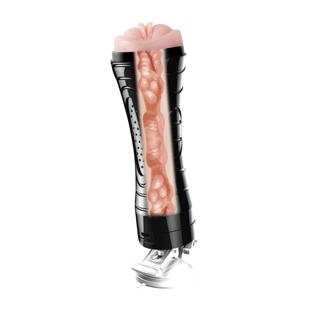 Masturbador Masculino Vagina Vibrador e Ventosa para Fixação - Imagem 3