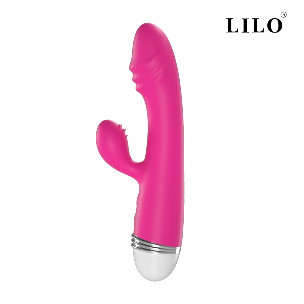 Vibrador com Estimulador de Clitóris e Ponto G 19x3,5CM LILO - Imagem 5