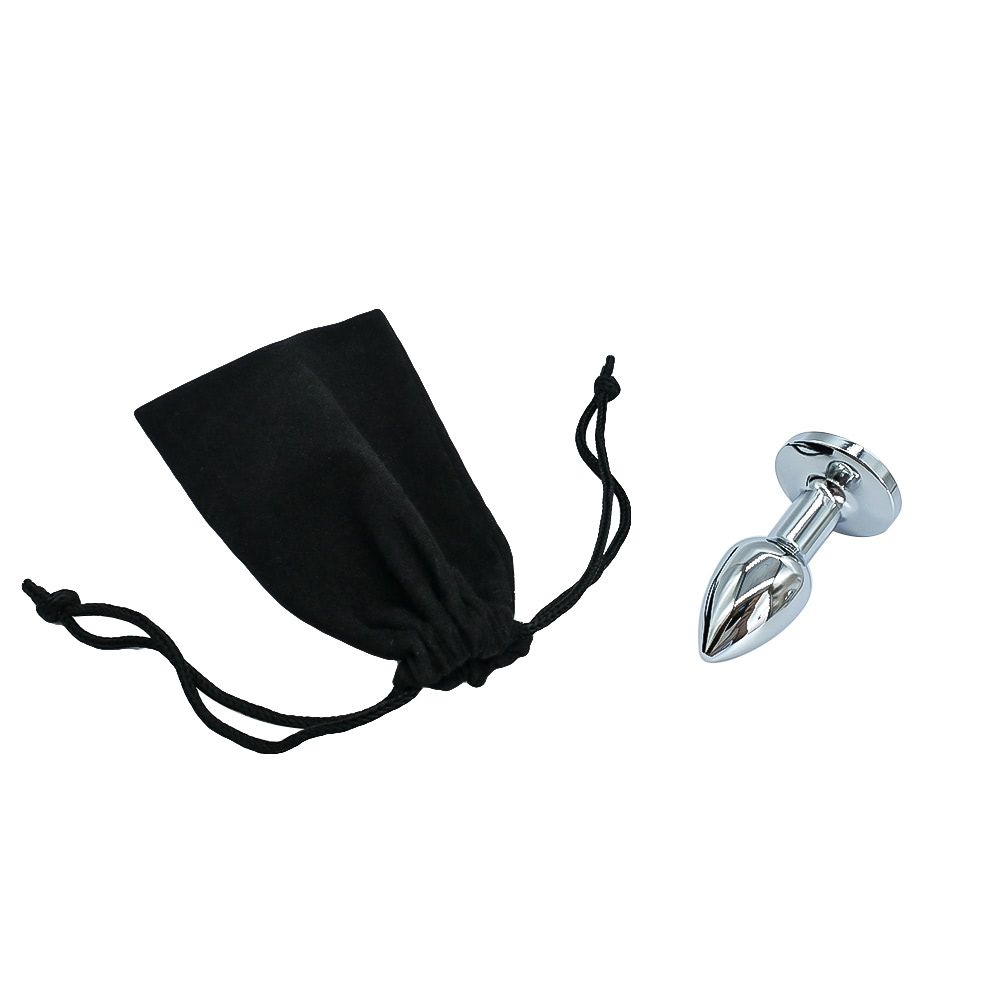 Plug anal de luxo em metal com Pedra - tamanho Mini - Imagem 4