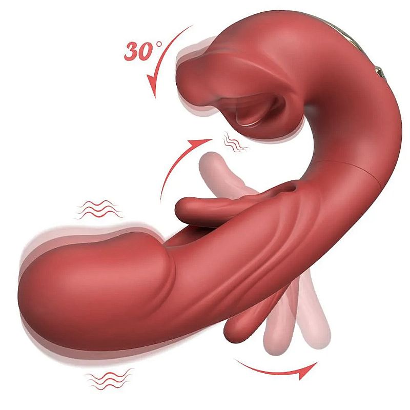 Vibrador Ponto G e Clitóris com Boca e Dedilhar / Slap ALWUP - Imagem 2