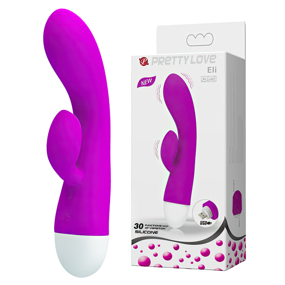 Vibrador Ponto G com Clitoriano - PRETTY LOVE ELI Sex shop