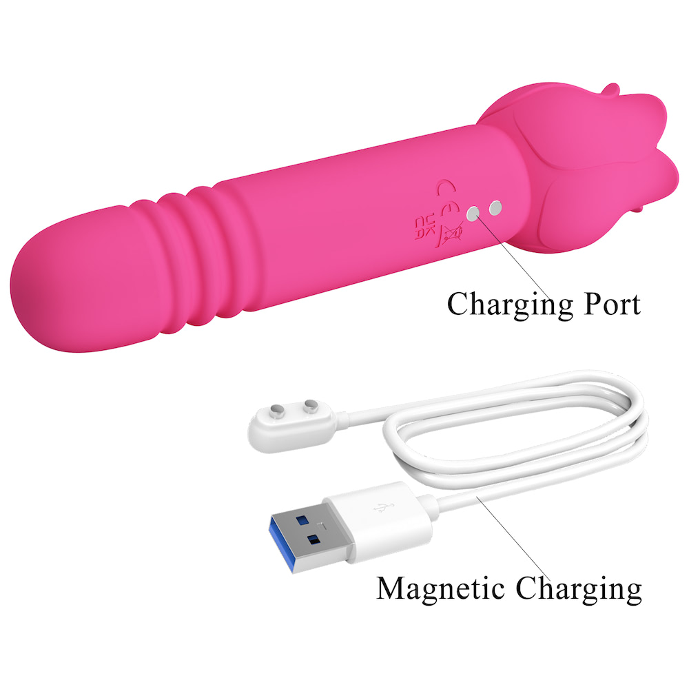Vibrador Duplo Vai e Vem De Língua - Chaley - PRETTY LOVE - Imagem 6