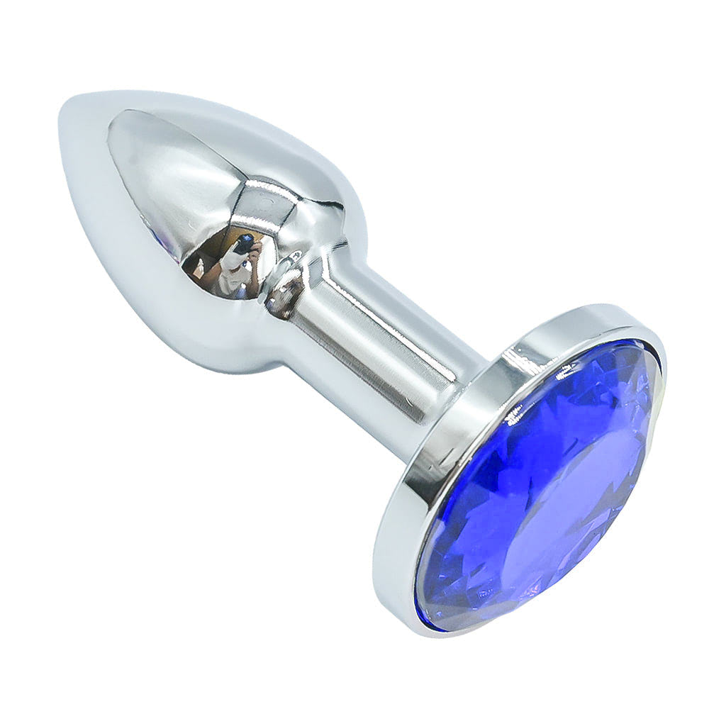 Plug anal de luxo em metal com Pedra - tamanho Mini - Imagem 7