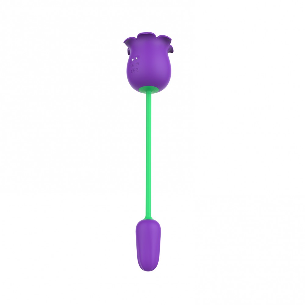 Vibrador Formato de Rosa 2 em 1 Sugador e Penetrador - USB - Imagem 2