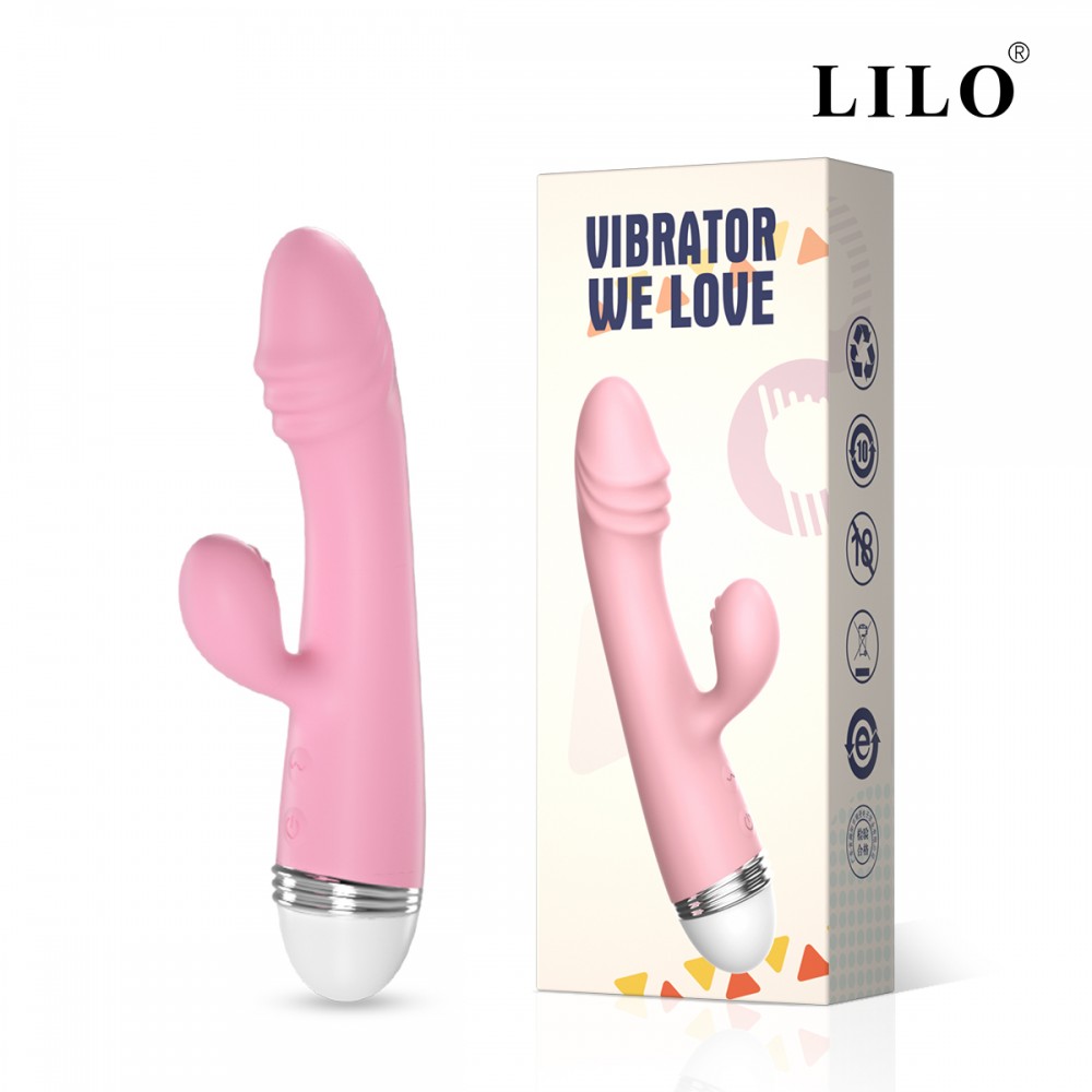 Vibrador com Estimulador de Clitóris e Ponto G 19x3,5CM LILO - Imagem 6