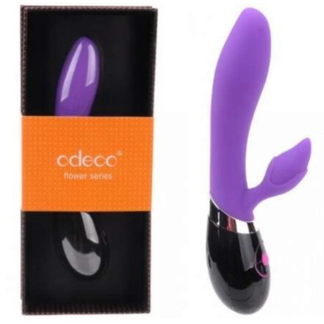 Vibrador com estimulador clitoriano feito em material de alta qualidade - Sexshop