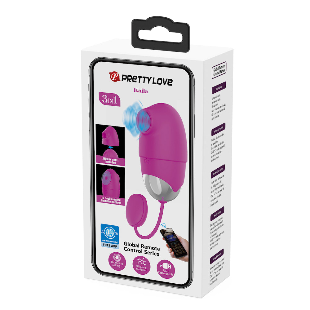 Vibrador 3 em 1 com Controle Aplicativo - Kaila PRETTY LOVE - Imagem 8
