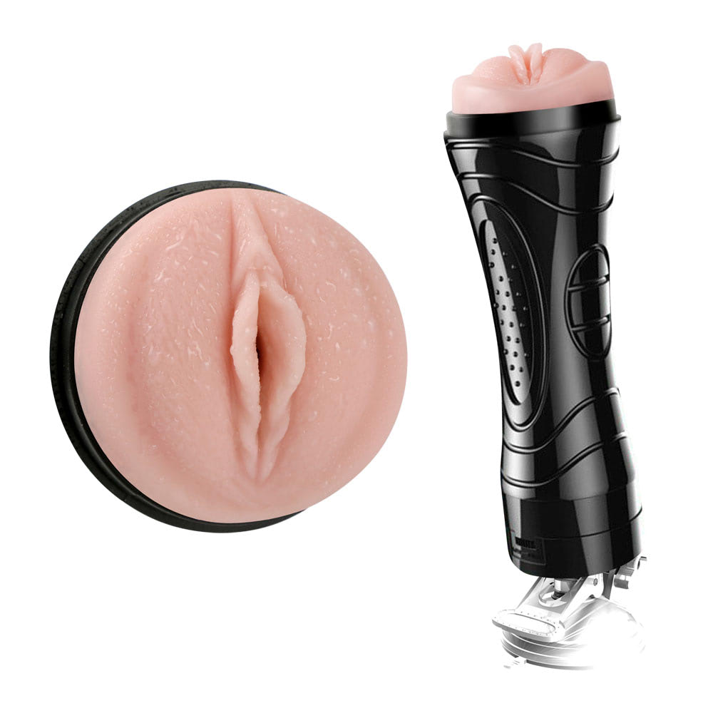 Masturbador Masculino Vagina Vibrador e Ventosa para Fixação
