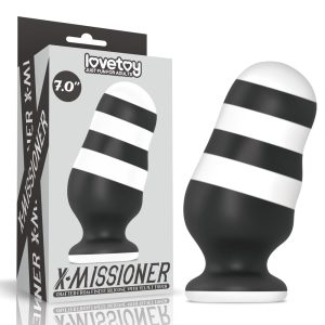 Plug Anal pretas e brancas 18x8,5x7,7 - X-Missioner LOVETOY