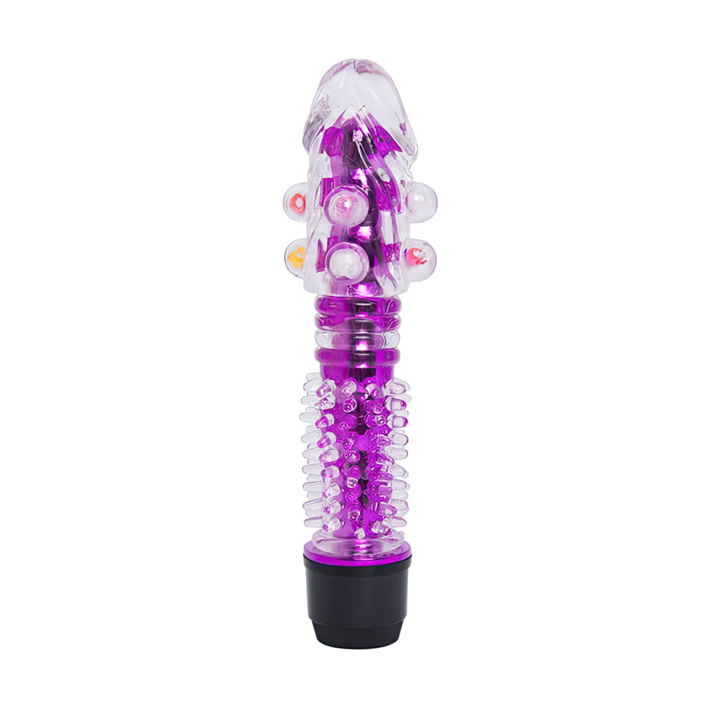 Vibrador Multivelocidade Capa Com Pérolas Massageadoras - Imagem 3