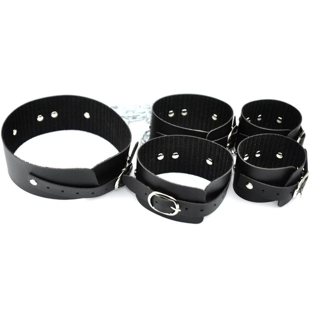 Kit Coleira Algema e Tornozeleira com Corrente 1,20 DOMINATRIXXX - Imagem 3