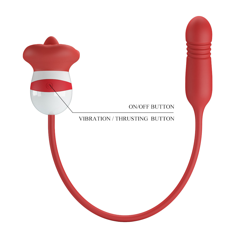 Vibrador Duplo Flexível Língua e Bullet Vai e Vem Ashlynn - Imagem 5