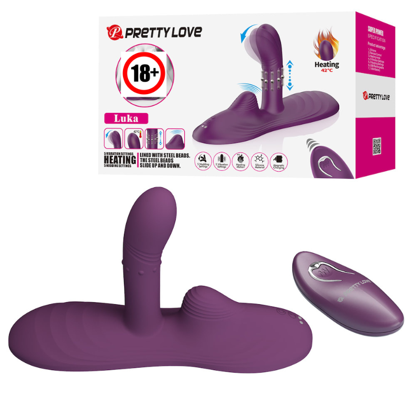 Vibrador de silicone completo para sentar - LUKA PRETTY LOVE