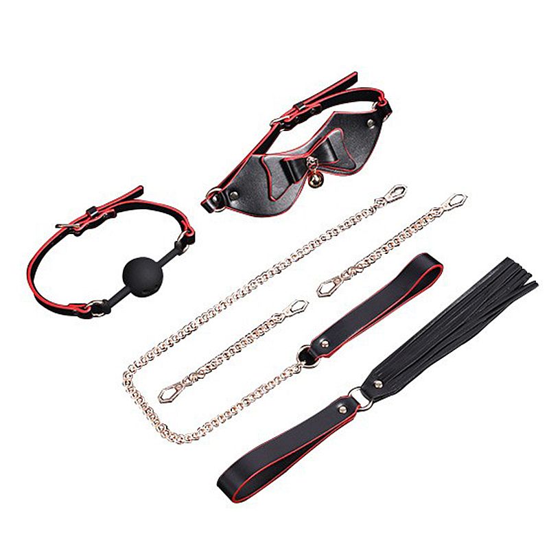 Kit Bondage Algema para Pulso e Pescoço com mordaça de Bola - Luxo - Imagem 6
