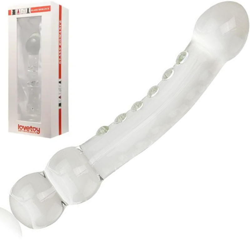 Plug Ponto G em Vidro com Relevo - Lovetoy - Sexshop