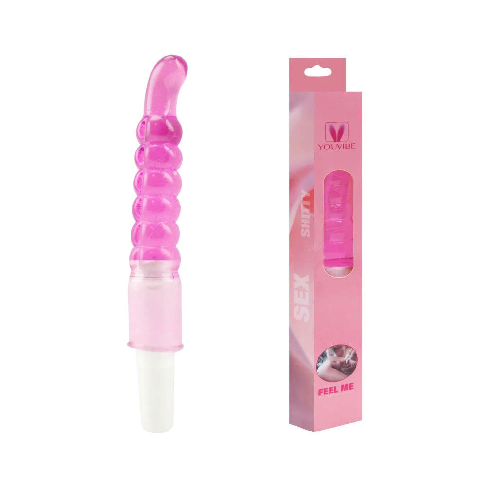 Vibrador e Estimulator G-Spot em Jelly - 16 x 2 cm