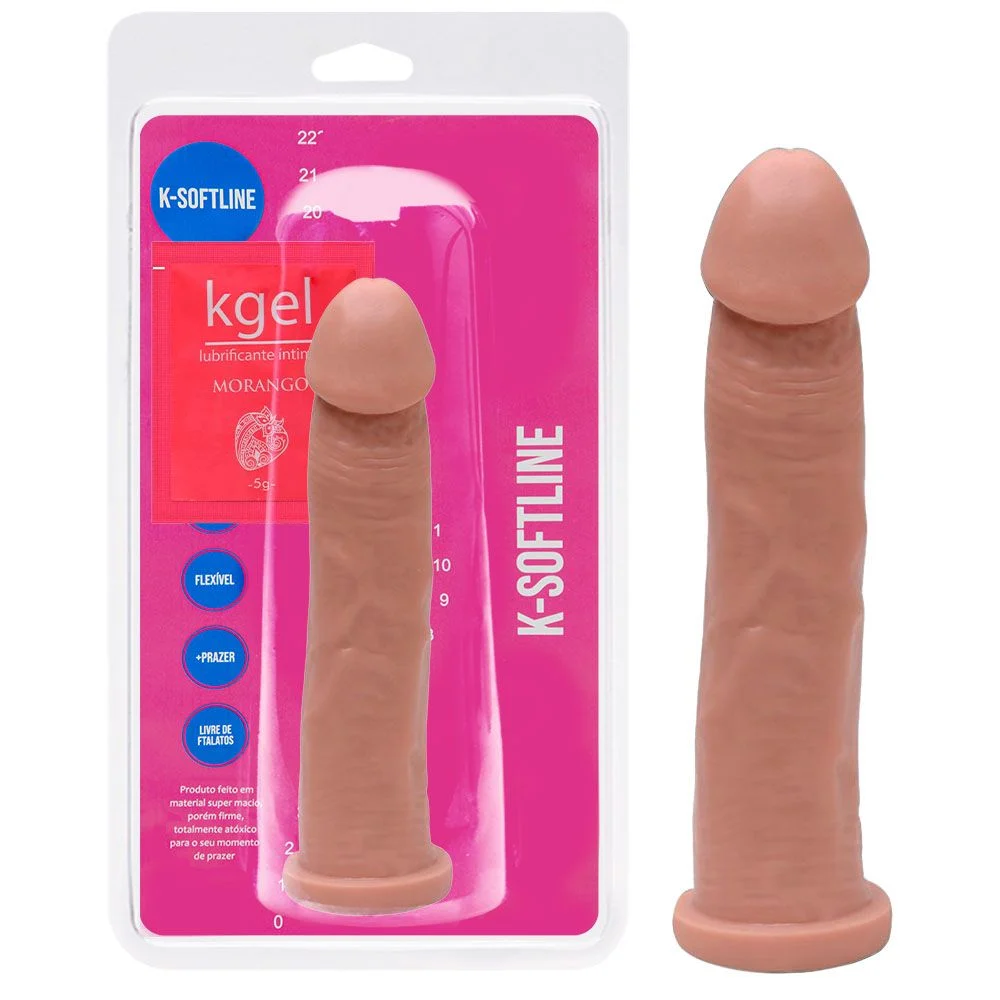 Pênis Grande e grosso macio e flexível 26x4,8 cm - Sexshop