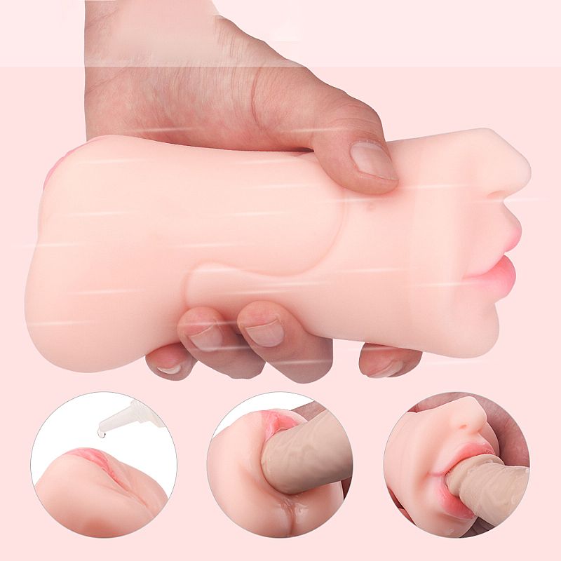 Masturbador em Cyberskin Masculino Formato de Vagina e Boca - Imagem 7