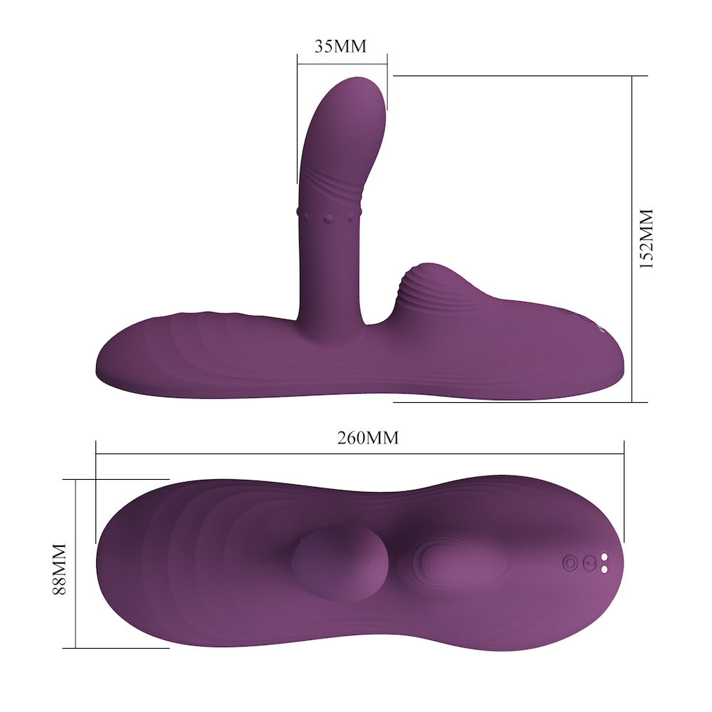 Vibrador de silicone completo para sentar - LUKA PRETTY LOVE - Imagem 5