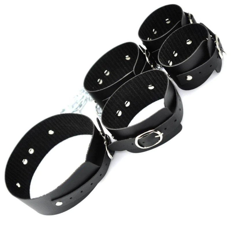 Kit Coleira Algema e Tornozeleira com Corrente 1,20 DOMINATRIXXX - Imagem 2