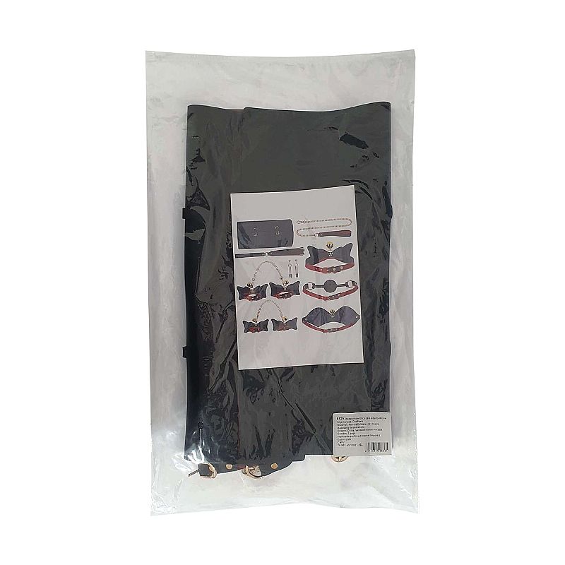 Kit Bondage Algema para Pulso e Pescoço com mordaça de Bola - Luxo - Imagem 2