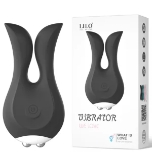 Vibrador Preto Feminino para a Estimulação e Massagem - LILO