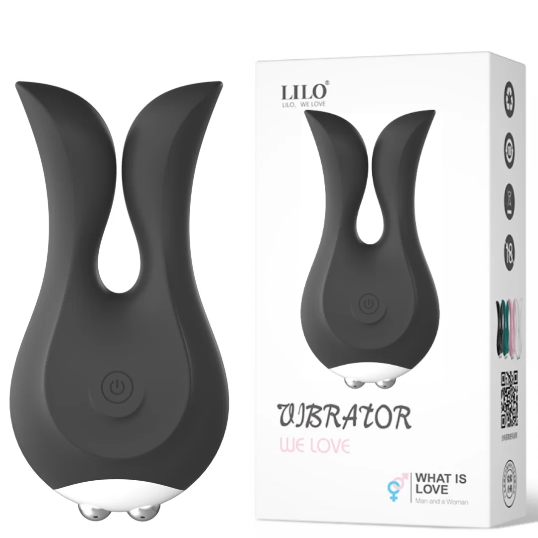 Vibrador Preto Feminino para a Estimulação e Massagem - LILO