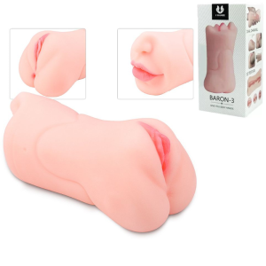 Masturbador em Cyberskin Masculino Formato de Vagina e Boca