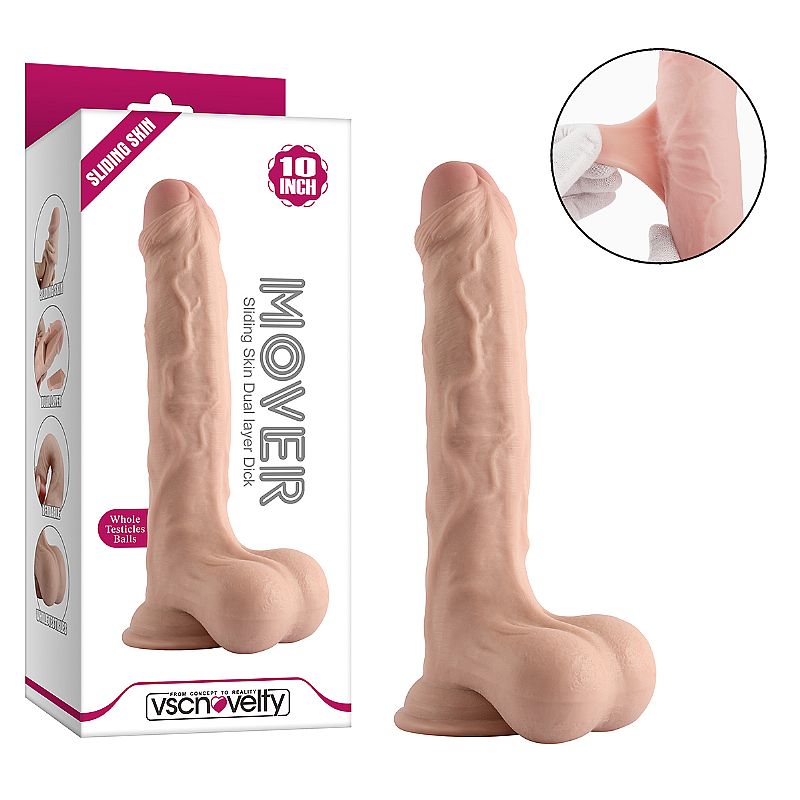 Penis Realístico de Pele Camada Dupla + Ventosa - 24,2x4,4CM