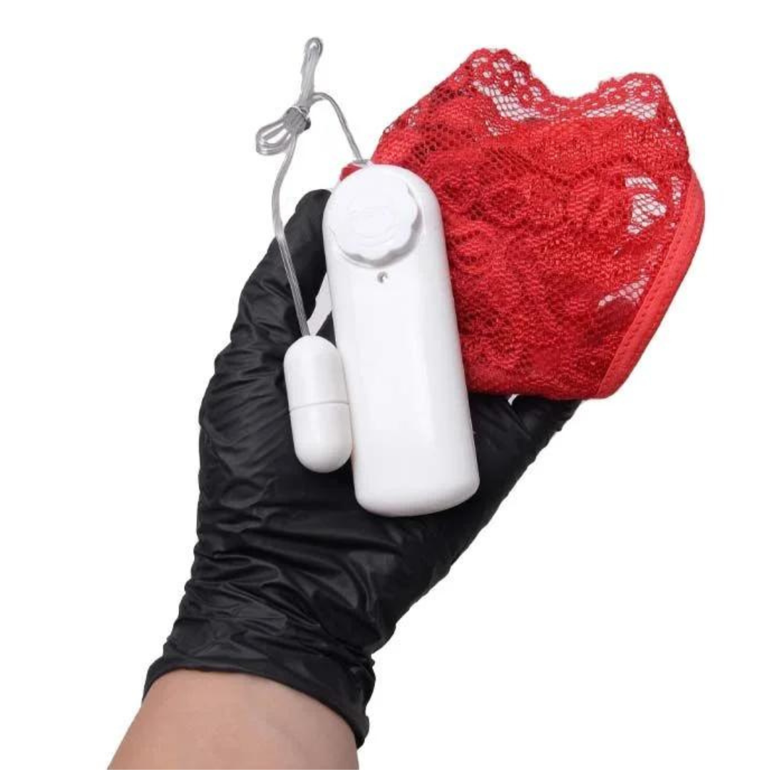 Calcinha de Renda Vermelha Com Vibrador Bullet Sexy Fantasy - Imagem 4
