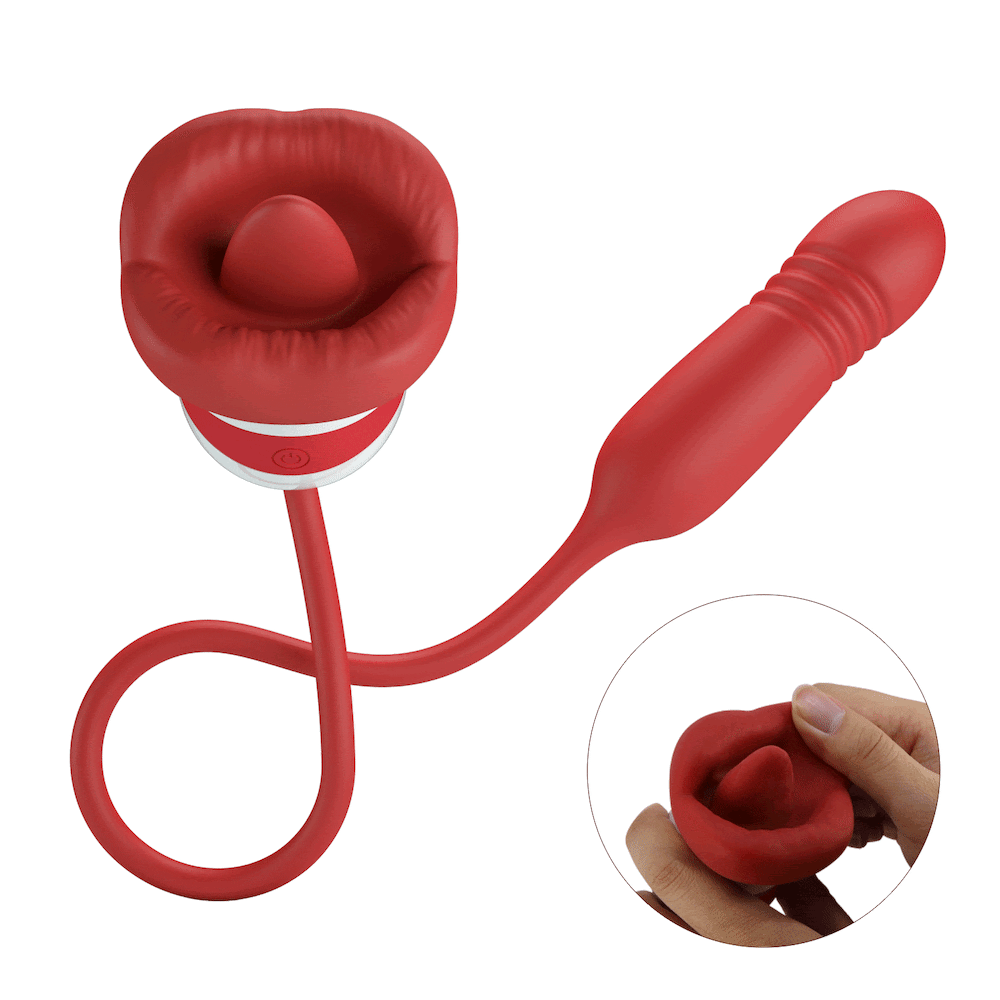 Vibrador Duplo Flexível Língua e Bullet Vai e Vem Ashlynn - Imagem 8