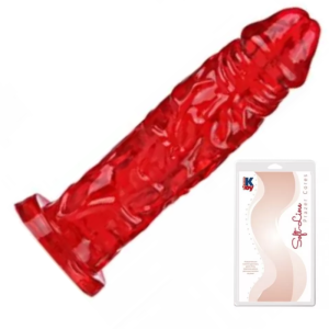 Pênis Realístico Vermelho 14,5x3,4 cm - Sexshop