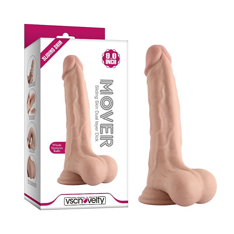 Dildo Realístico Pele Camada Dupla + Ventosa - 21,5x4,4CM