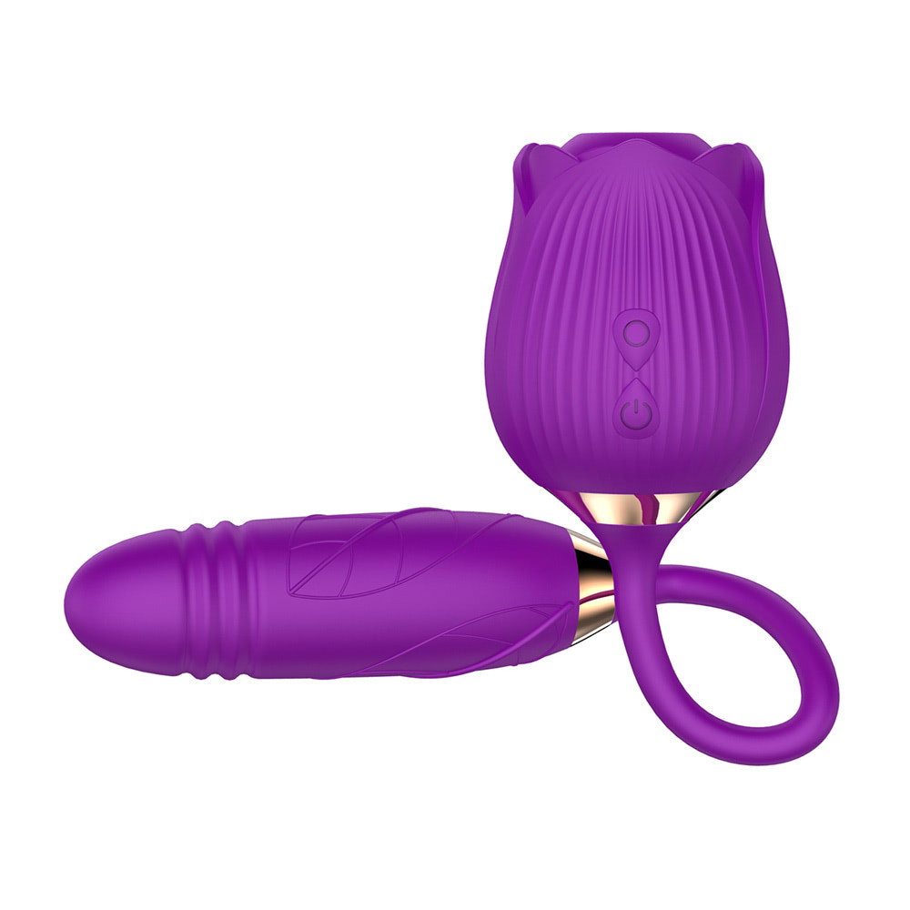 Vibrador Estimulador Duplo Vai e Vem e Sucção Recarregável - Imagem 2